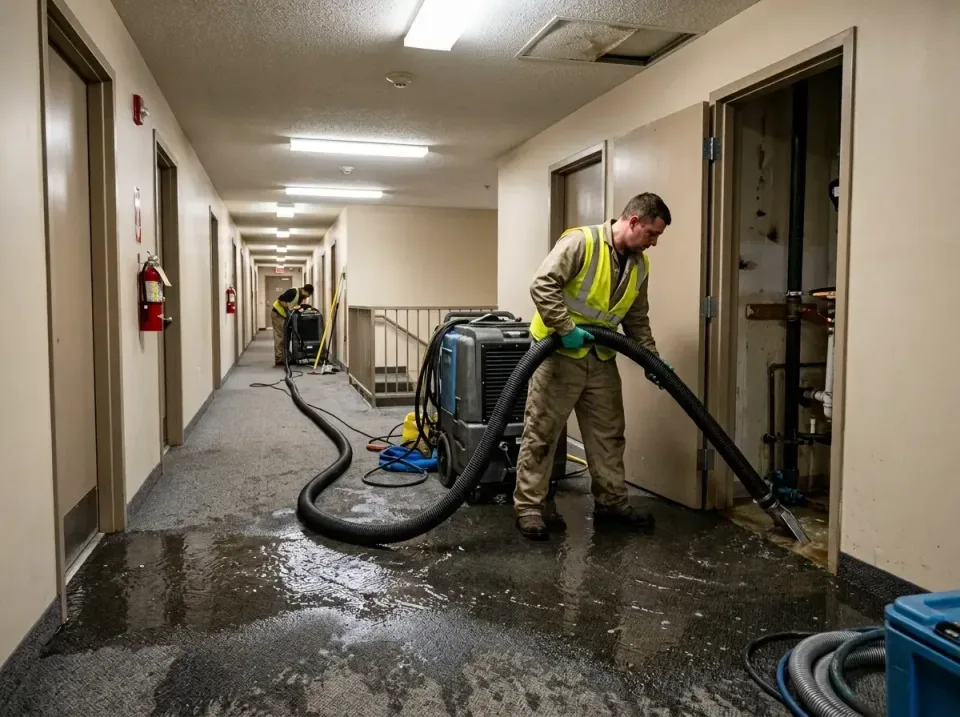 multi-unit-apartment-hallway-f-005 — frequently asked questions, Emergency Burst Pipe Water Extraction & Removal in Meadowbr…